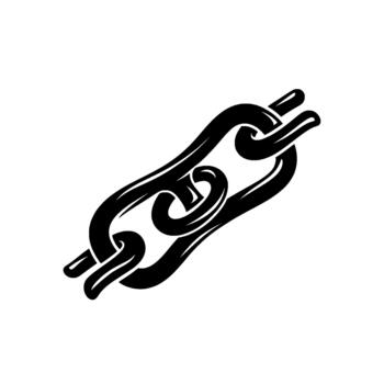 stylized element resembling interconnected chain links vector