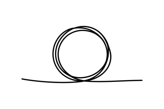 sencillo mano dibujado continuo línea Arte de un soltero lazo creando un resumen oval forma en un blanco antecedentes vector