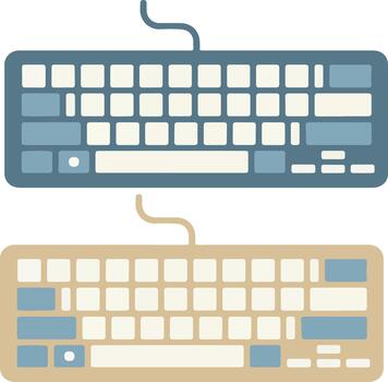 Digital Keyboard Layout Graphic vector