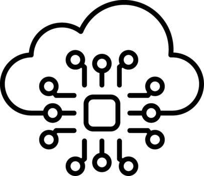 nube informática plataforma vector