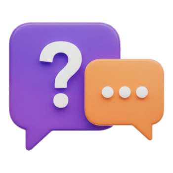 3d interpretazione di discorso bolle con domanda marchio isolato su trasparente sfondo png