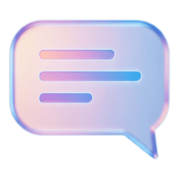 regnbågsskimrande 3d Tal bubbla ikon med text rader isolerat på transparent bakgrund png