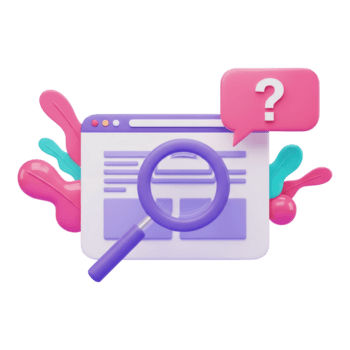 3d concept van zoeken vraag en vaak vroeg vraag geïsoleerd Aan transparant achtergrond png