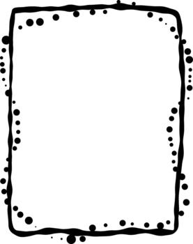 Hand drawn festive rectangle frame with softly uneven lines and scattered dot details perfect for cozy Christmas notes winter journaling pages invitations and scrapbooks vector