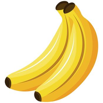 Fruta icono de amarillo, maduro Fruta desde un plátano árbol, para aplicaciones, interfaces, web, pegatinas y infografia vector