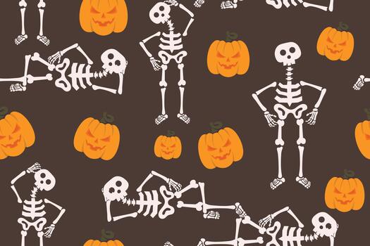 Halloween seamless patterns for backdrops, fabrics, wrappers, etc. vector