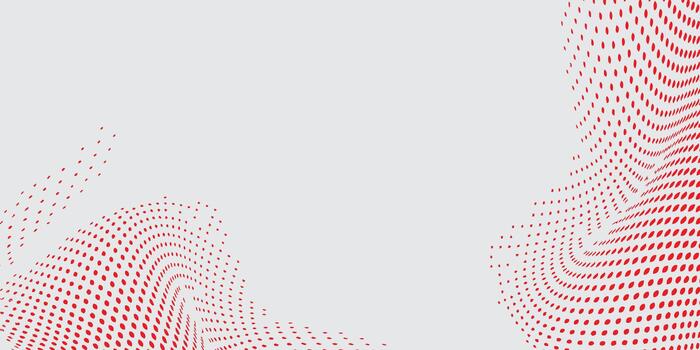 resumen rojo punteado trama de semitonos modelo con ondulado distorsión y un 3d espejismo. vector