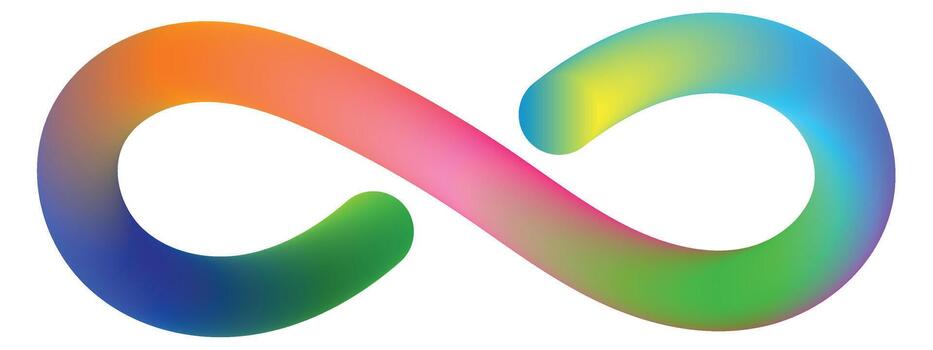 Abstract Gradient Infinity Symbol Continuous Line vector