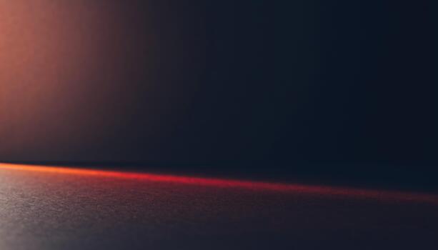 minimalista resumen oscuro antecedentes presentando un vibrante rojo ligero línea en un texturizado primer plano foto