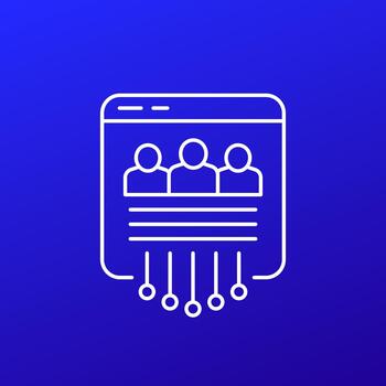 users line icon for web and apps vector