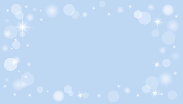 Blue winter bokeh background design with blurred lights, holiday sparkles and place for text in the center. Merry Christmas and Happy New Year. Copy space. Place for text. illustration vector