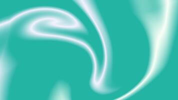 Animation teal abstract background with flowing white shapes evokes dynamic movement and fluid transitions. video