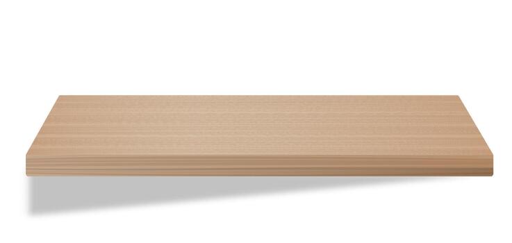 Empty shelf on white background. Clean and neutral layout. A versatile scene for product display or interior design. vector