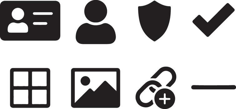 colección de básico usuario interfaz íconos conjunto para aplicaciones vector