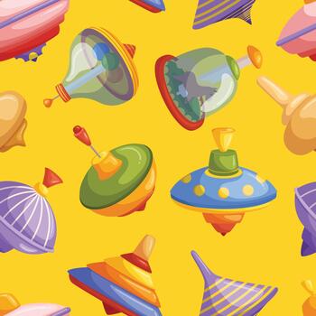 Seamless Pattern With Whimsical Whirligigs, Perfect For Adding A Playful Touch To Fabrics, Wallpapers, Design vector