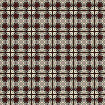 un estampado antecedentes con rojo y marrón cuadrícula vector