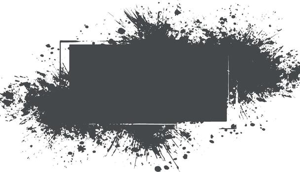 Grunge Ink Splatter Frame Background Texture vector