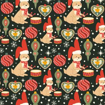 Navidad modelo con Conejo y adornos vector