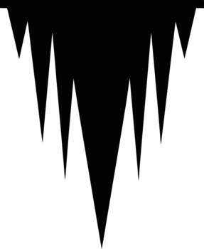 resumen carámbano silueta gráfico diseño elemento vector