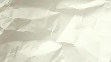 skrynkliga papper textur med dynamisk ljus reflektioner, abstrakt animering visa upp strömmande skuggor och höjdpunkter, sömlös slinga rörelse grafisk för kreativ bakgrunder i 4k video