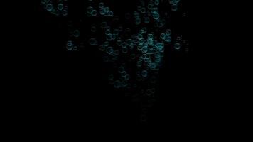 burbujas flotante y arremolinándose en oscuro espacio, creando un resumen submarino efecto para antecedentes o superposiciones video