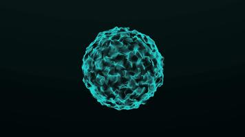 brilhando 3d esfera fez do dinâmico estrutura de arame ondas pulsante dentro Sombrio espaço. abstrato digital movimento fundo com futurista energia fluxo para tecnologia, dados visualização projetos. desatado ciclo 4k video