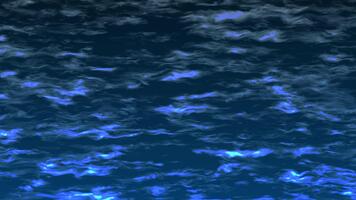 Blue shimmering water surface with wave motion and soft reflections. Relaxing abstract background with calm meditative atmosphere for relaxation videos and ambient visuals. Seamless loop