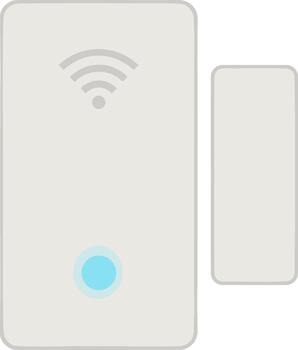 Smart home wireless door and window security sensor icon. vector