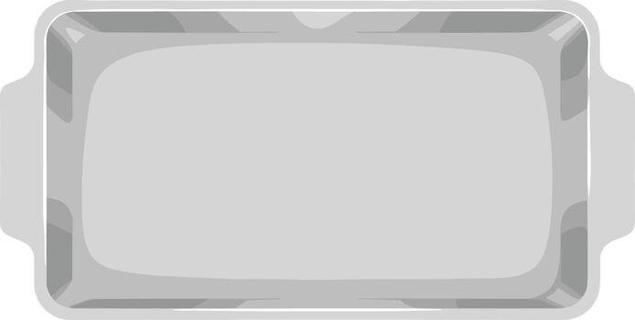 vacío rectangular metal horneando bandeja con manejas parte superior ver ilustración. vector