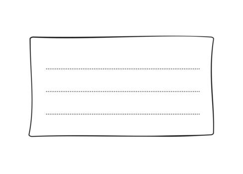 Hand drawn memo paper sheet, sticky note, reminder, to do list, sticky tape. Bullet journal elements in line art doodle style. vector