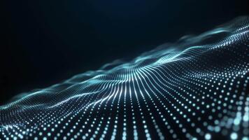 astratto blu particella onda movimento sfondo futuristico raggiante digitale dati visualizzazione video