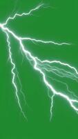 Electric Lightning Strikes on Green Screen for Visual Effects and Motion Graphics video