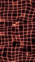 abstrakt lysande röd rutnät nätverk med pulserande ljus effekter animerad bakgrund video