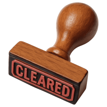 antik trä- stämpel med de ord rensas för godkännande, godkännande, och dokumentation använda sig av fall png