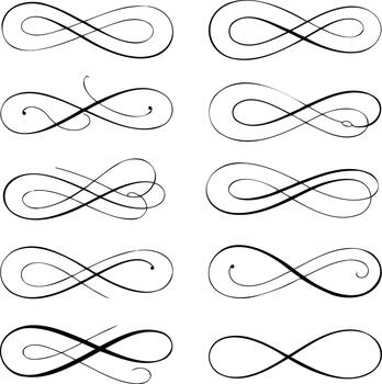 matemático infinito símbolos con complejo interno estructuras vector