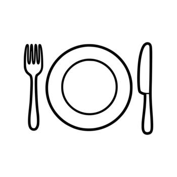 ilustración de mesa ajuste con lámina, tenedor y cuchillo vector