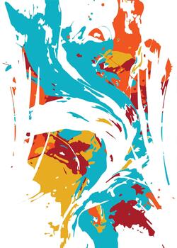 Expressive Multi Splash Sublimation Jersey Pattern vector