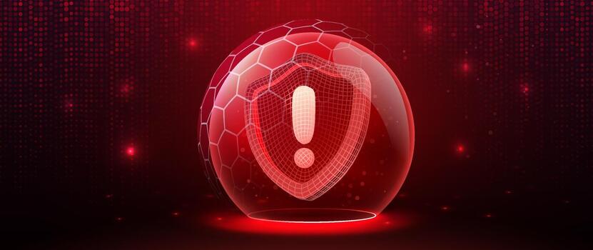 la seguridad cibernética amenaza. ciber ataque advertencia con rojo proteger exclamación marca. ciber alertas para sistema seguridad. seguridad advertencias para digital proteccion. débiles proteccion ilustración vector