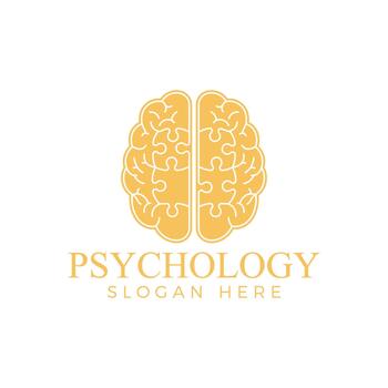 Brain puzzle logo concept isolated on white background, symbolizing mental health and cognitive function vector