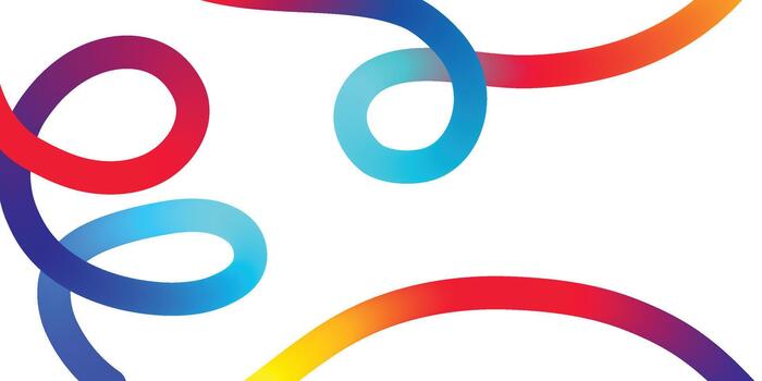 Swirl gradient lines on an abstract background. Colour Curve Shapes with Neon Gradients vector