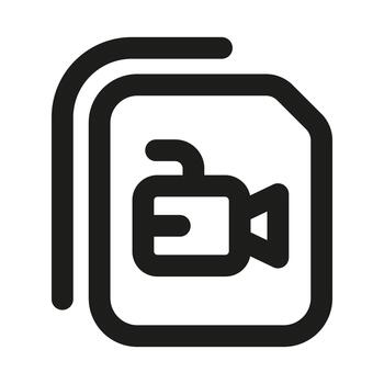 documento icono. moderno profesional mínimo línea gráfico ilustrando medios de comunicación grabación, archivo almacenamiento, digital contenido y reproducción vector