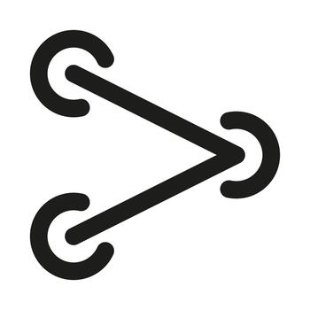 Sharing Icon. Modern professional minimal line graphic illustrating file transfer, data exchange, social interaction and digital collaboration vector