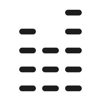 Sound Frequency Icon. Modern professional minimal line graphic illustrating audio waves, signal analysis, vibration, music and sound measurement vector