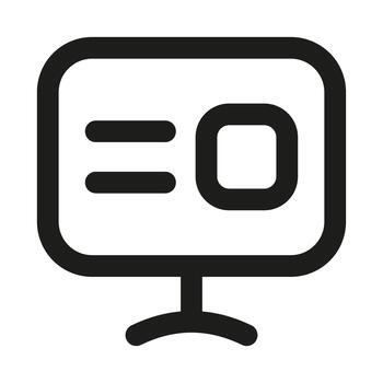 Web Designer Icon. Modern professional minimal line graphic illustrating website creation, UI design, digital development and online design workflow vector