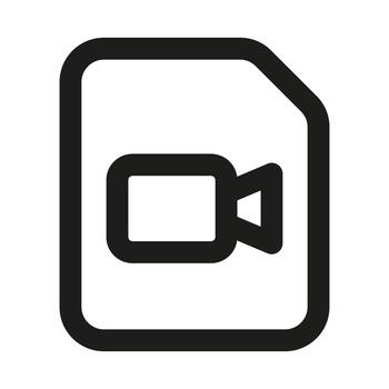 documento archivo icono. moderno profesional mínimo línea gráfico ilustrando medios de comunicación archivo, grabación, digital documento y contenido almacenamiento vector