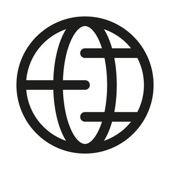 global red icono. moderno profesional mínimo línea gráfico ilustrando en todo el mundo conectividad, digital comunicación y Internet redes vector