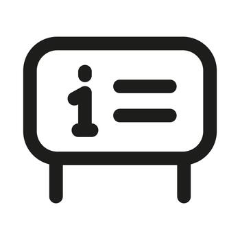 Teaching Icon. Modern professional minimal line graphic illustrating education, learning, classroom, instruction and knowledge sharing vector