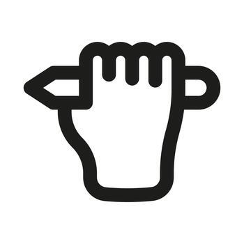 Backhand Pointer Cursor Icon. Modern professional minimal line graphic illustrating selection, clicking, navigation, interaction, interface control and direction vector