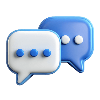 dois 3d discurso bolhas representando conversação e comunicação isolado em transparente fundo png