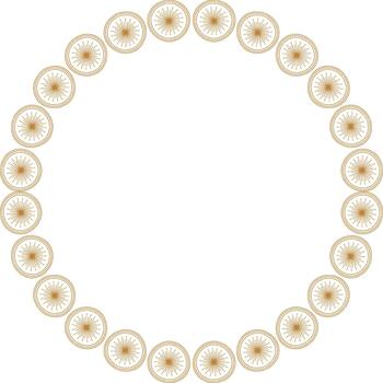 redondo marcos con estrellas. estrellas en circulo ilustración gráfico diseño. marco con vacío espacio vector